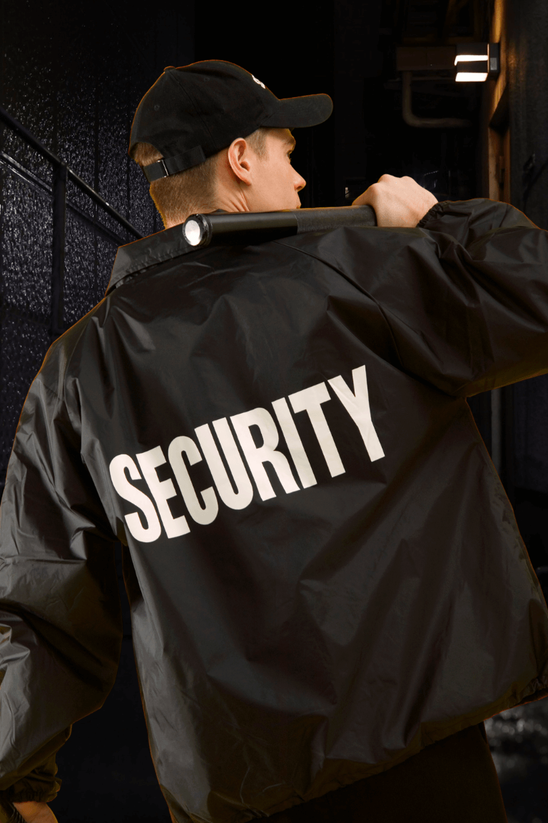 Security patrol vehicle in an urban environment providing visible protection